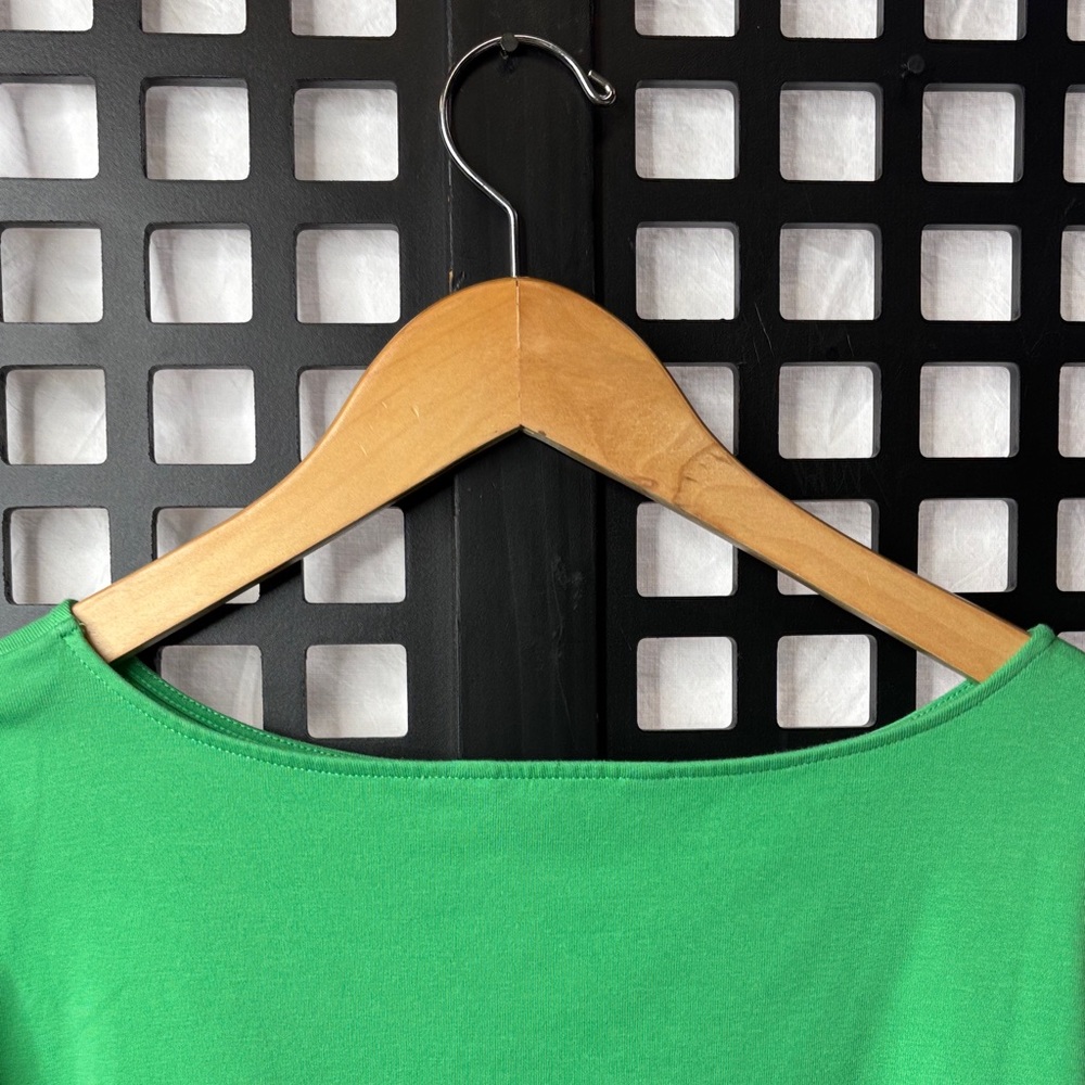 💚 Lauren Ralph Lauren Relaxed Top Women 3X Green Crew Stretch Soft Comfy💚 - Picture 8 of 13